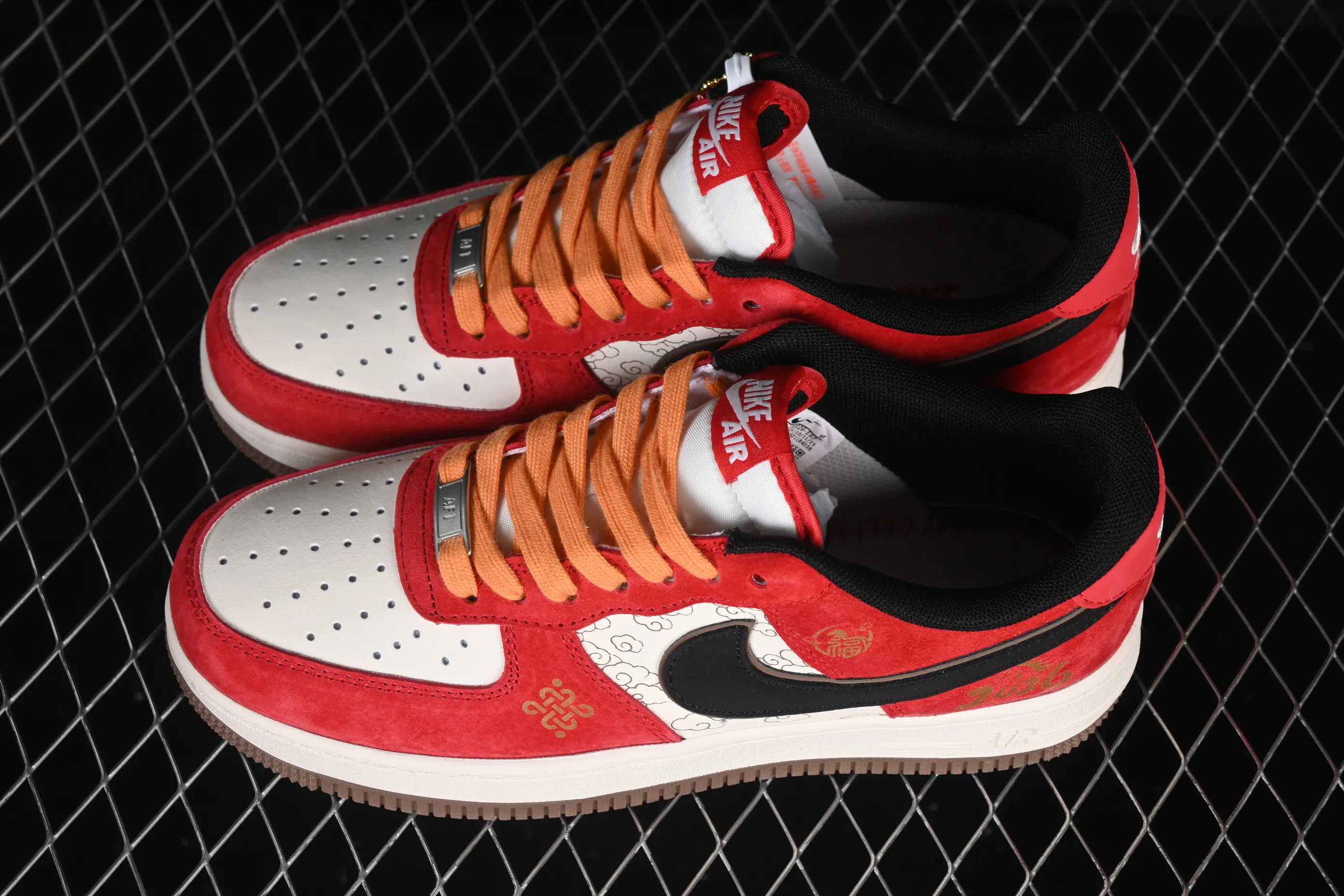 All Categories Nk Air Force 1 Air Force Series Nk Air Force 1 Low Air Force Low Nike Air Force 1'07 Low Year of the Horse New Year White Red Gold Splashed Ink Air Force One Low Casual Shoes JP2026-157